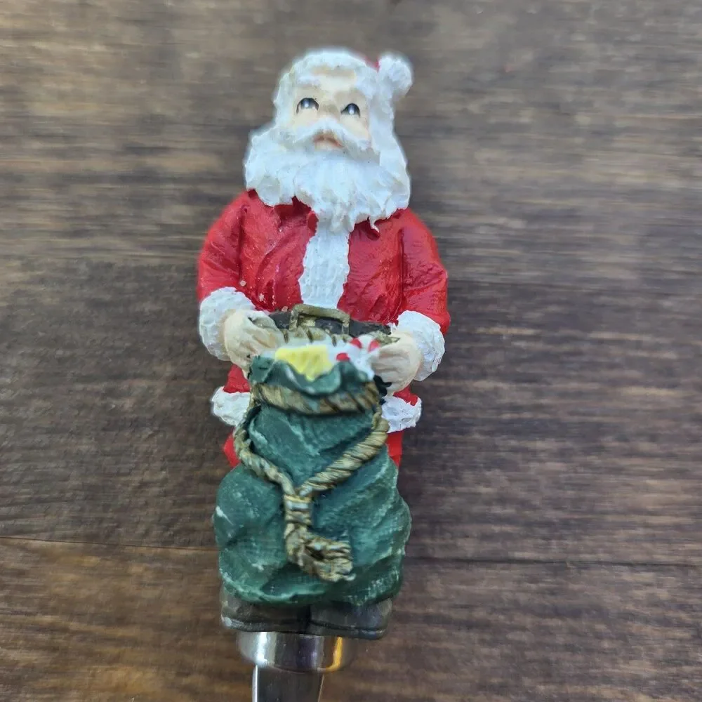 Vintage Santa Cheese & Condiment Fork Set of 4 Christmas Appetizer Picks